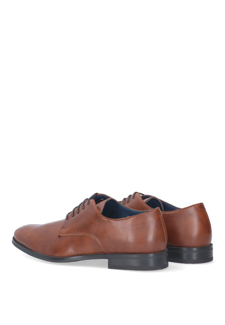 ZAPATO LISO ETIKA MARRoN PLANO ESTILO HOMBRE BERGAMO