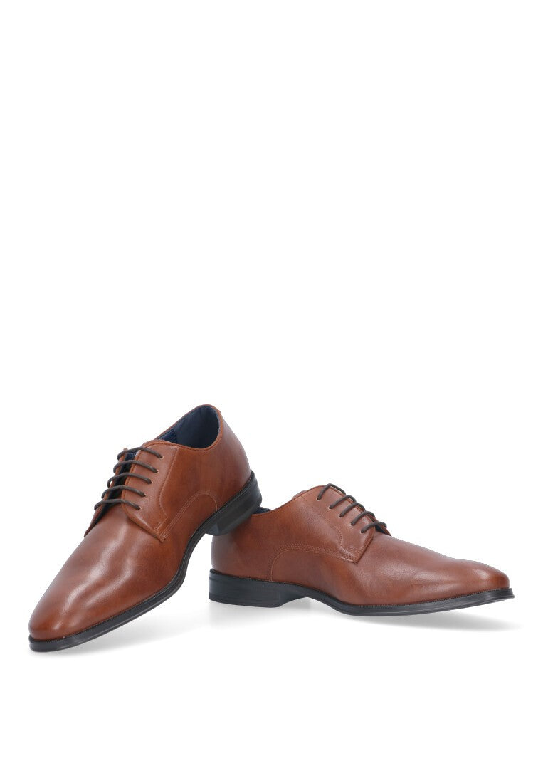 ZAPATO LISO ETIKA MARRoN PLANO ESTILO HOMBRE BERGAMO