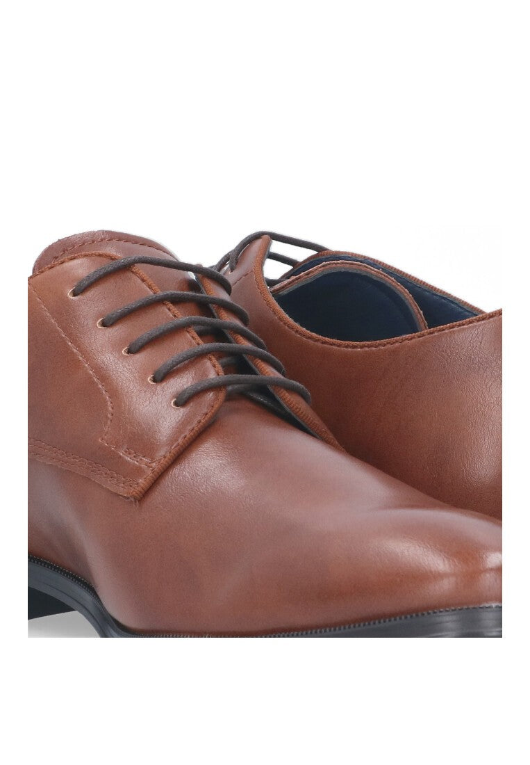 ZAPATO LISO ETIKA MARRoN PLANO ESTILO HOMBRE BERGAMO