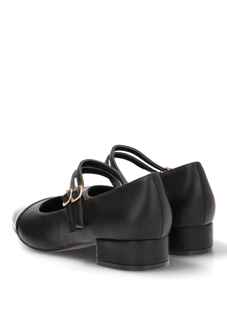 MOCASINES DOBLE HEBILLA THALIA 63306 ETIKA MUJER NEGRO