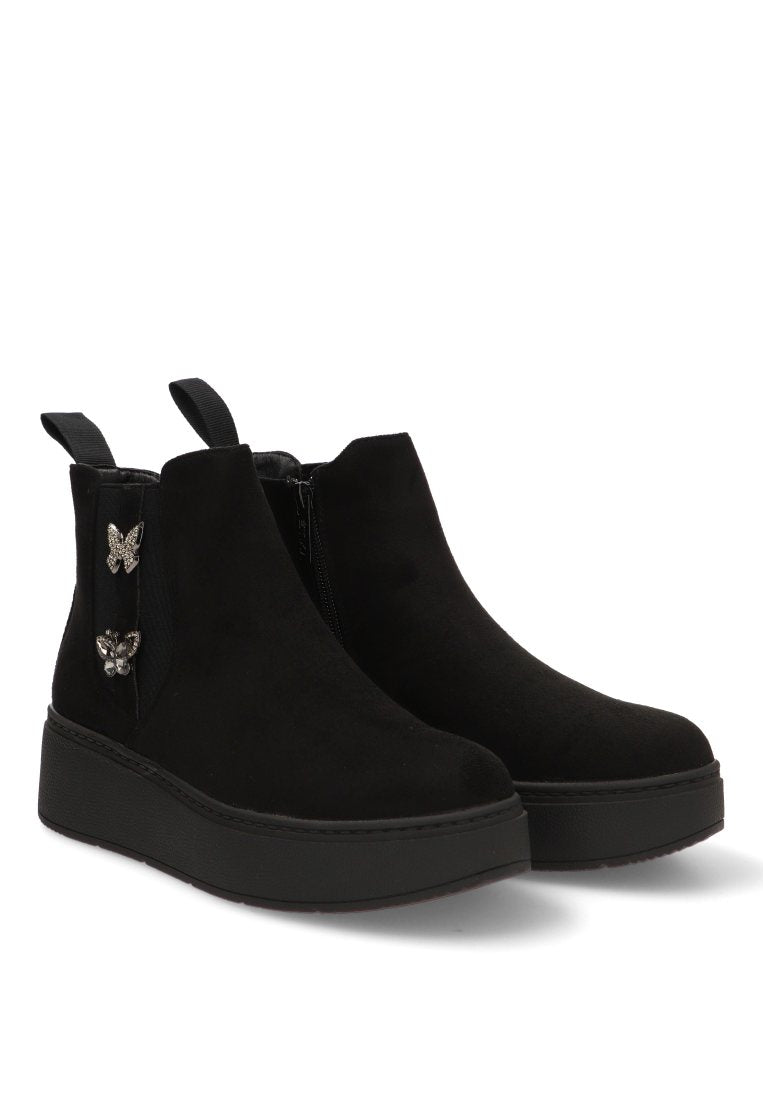 BOTIN ELASTICO Y MARIPOSAS NOUR 10913 ETIKA MUJER NEGRO