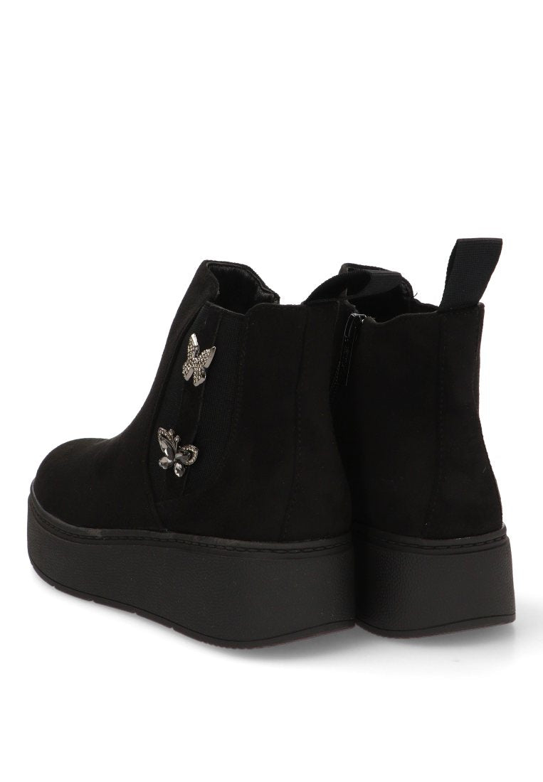 BOTIN ELASTICO Y MARIPOSAS NOUR 10913 ETIKA MUJER NEGRO