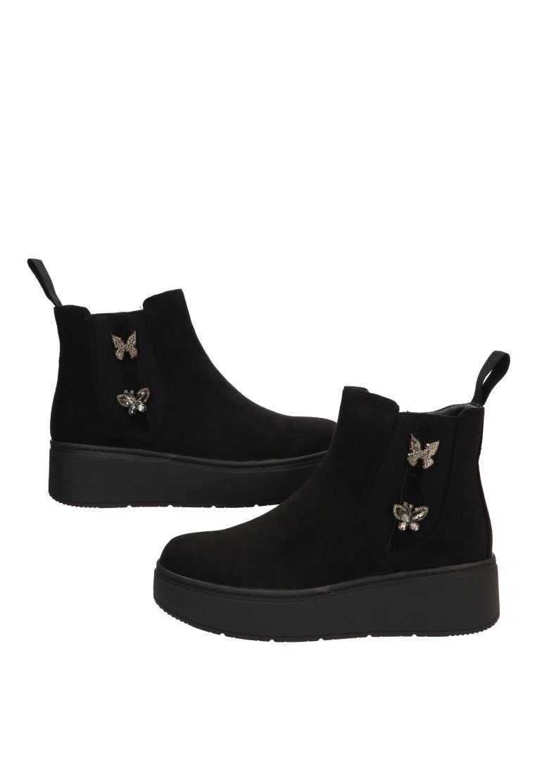 BOTIN ELASTICO Y MARIPOSAS NOUR 10913 ETIKA MUJER NEGRO