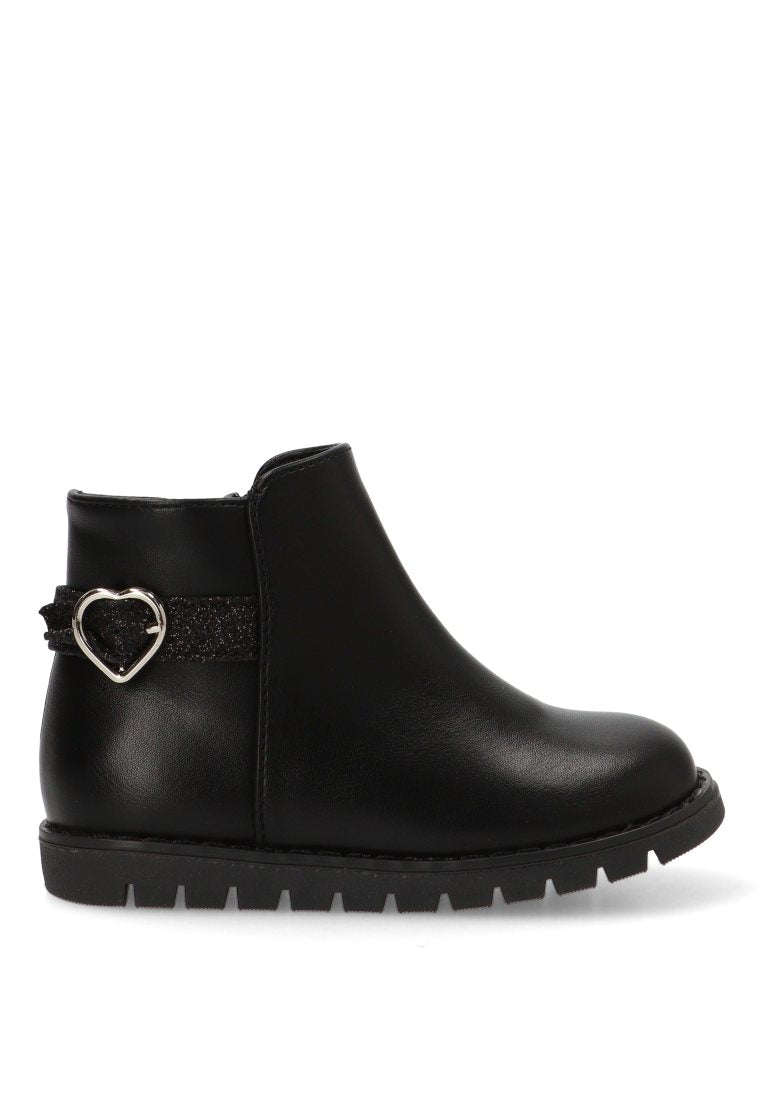 BOTIN HEBILLA CORAZON ROMA 110558 ETIKA NIyA NEGRO