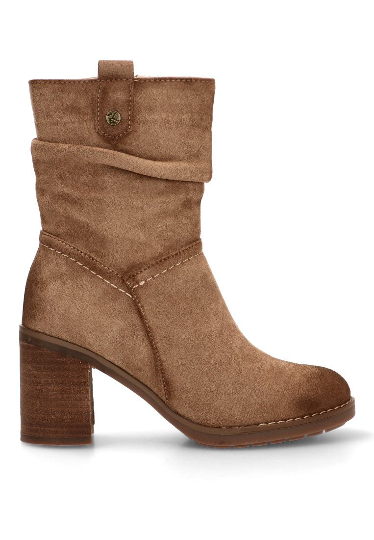 BOTIN ARREGLADO TACON MADERA SOFIA 01 11037 ETIKA MUJER TAUPE