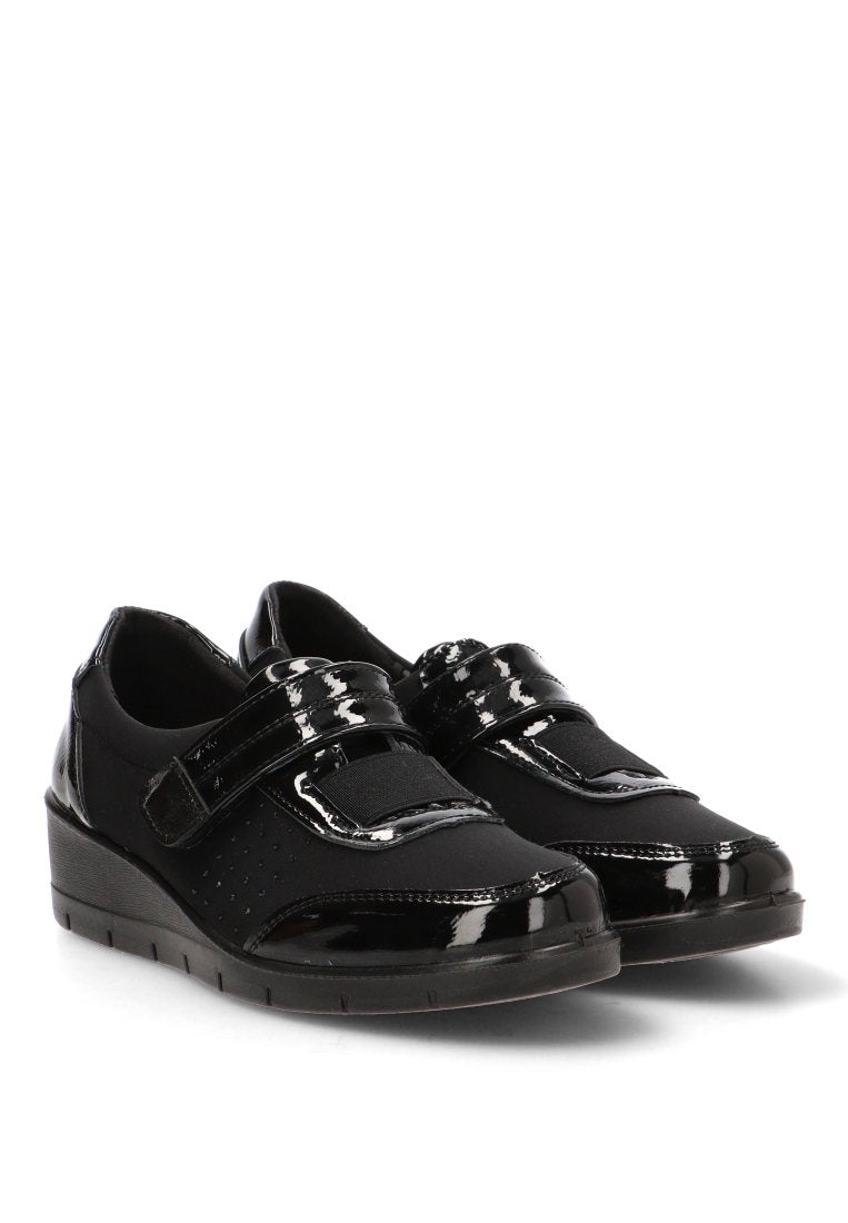 MOCASIN VELCRO BRILLOS THEA 01 60020 ARMONY MUJER NEGRO
