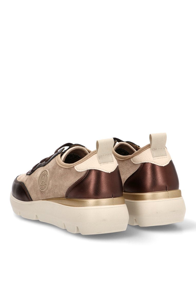 MOCASIN ELASTICOS CORAL 60018 ARMONY MUJER TAUPE