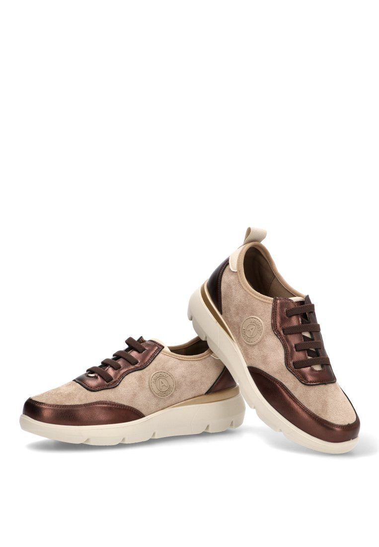 MOCASIN ELASTICOS CORAL 60018 ARMONY MUJER TAUPE