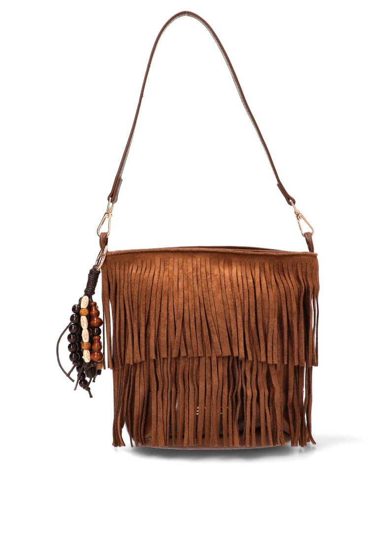 BANDOLERA FLECOS 18051 ETIKA MUJER MARRoN