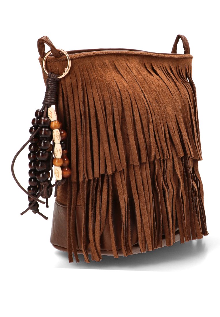 BANDOLERA FLECOS 18051 ETIKA MUJER MARRoN