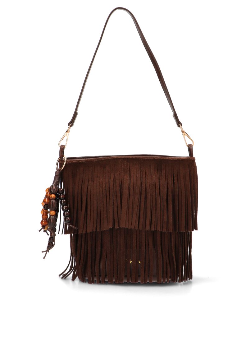 BANDOLERA FLECOS 18051 ETIKA MUJER COFFEE