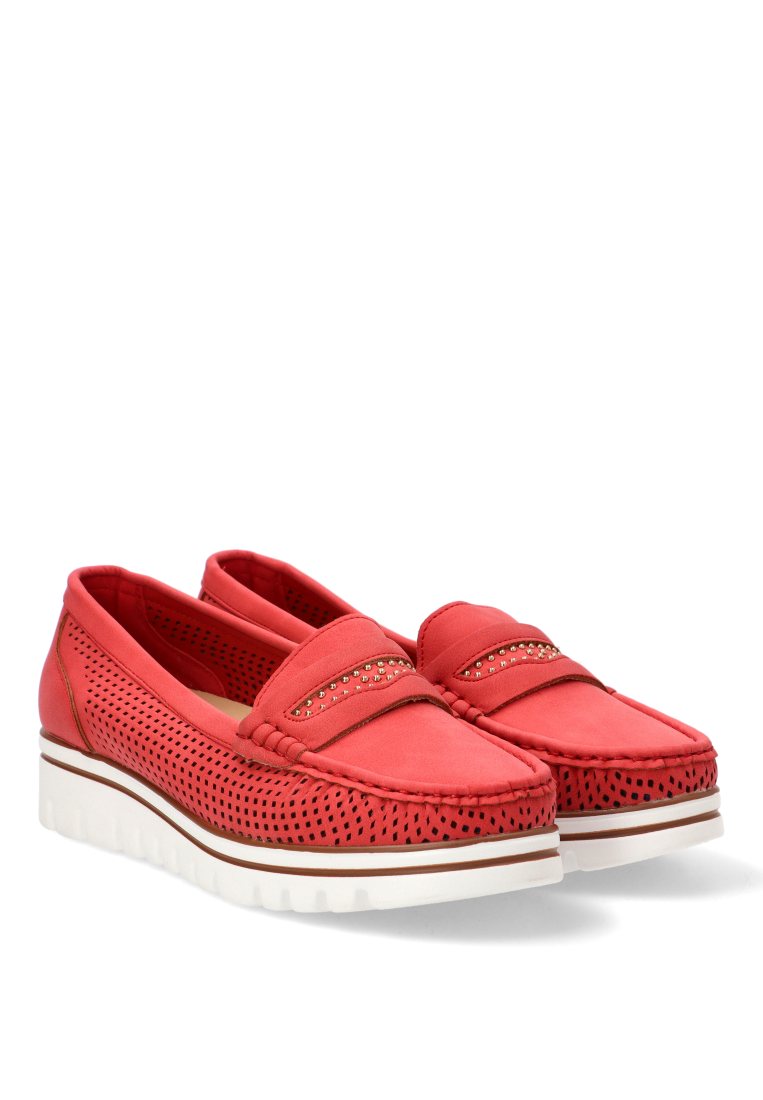 MOCASINES CALADOS 68010 ARMONY MUJER ROJO