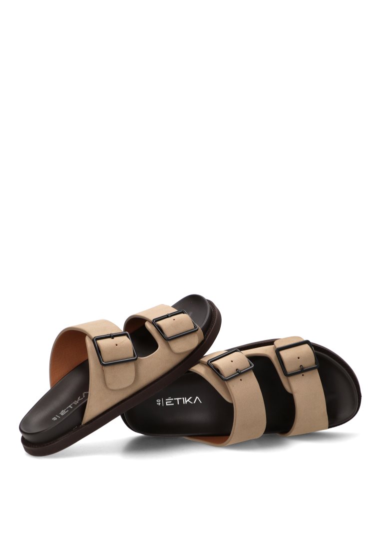 SANDALIA HEBILLA NAMMOS 41027 ETIKA HOMBRE TAUPE