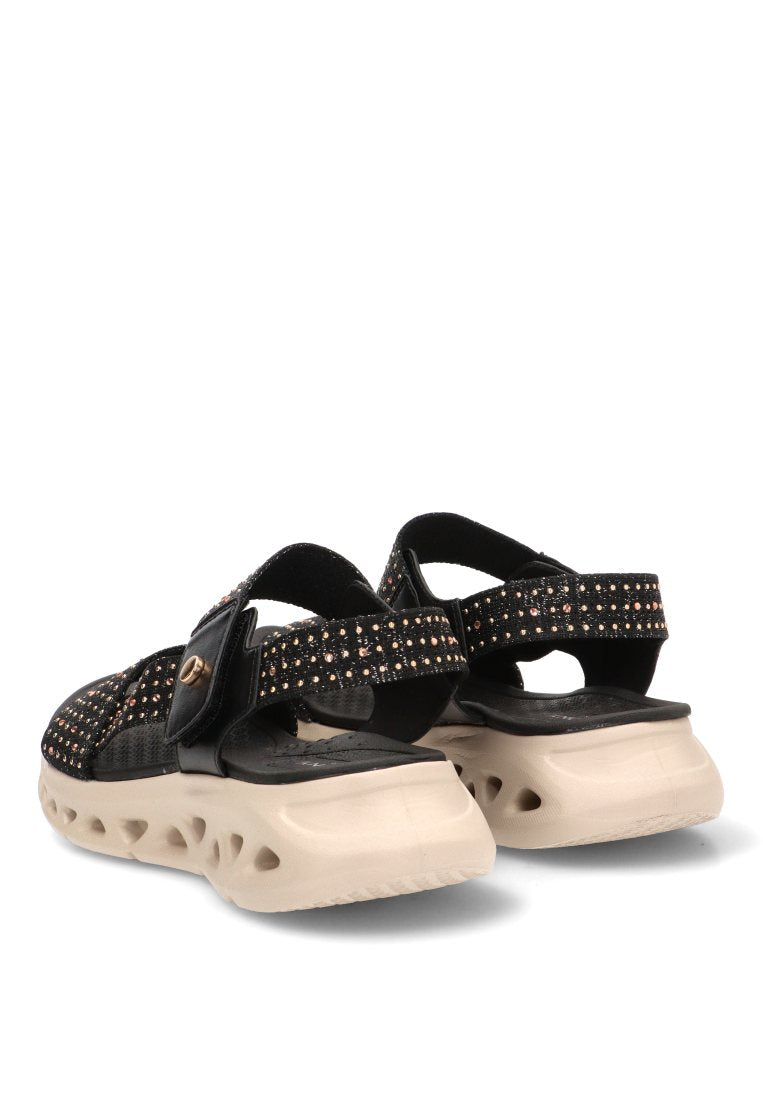 SANDALIA CONFORT BRILLO LUNAMAR 01 40015 ARMONY MUJER NEGRO