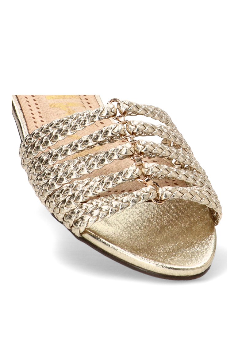 SANDALIAS TRANZADAS MUJER ORO SOLMAR 10098 ETIKA MUJER ORO