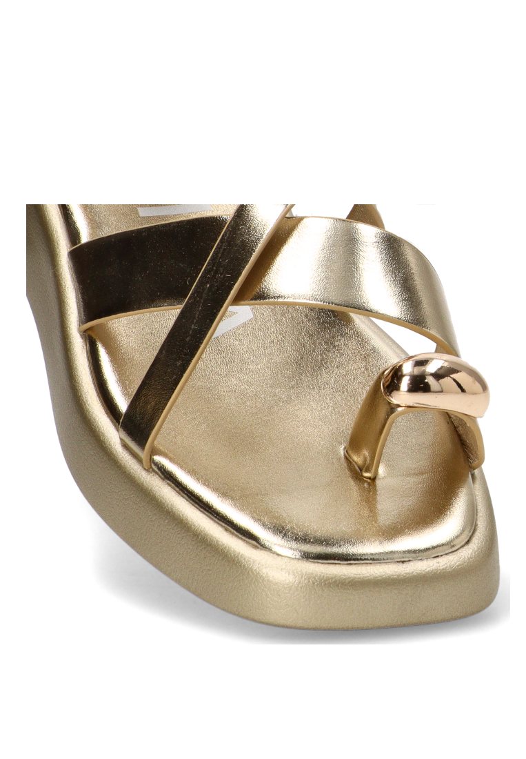 SANDALIA APLIQUE DORADO ORO GROTTAZZURRA 10143 ETIKA MUJER ORO