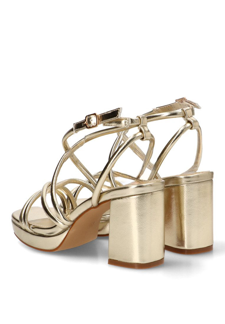 SANDALIA TACoN TIRAS MURADA 01 90018 ETIKA MUJER ORO