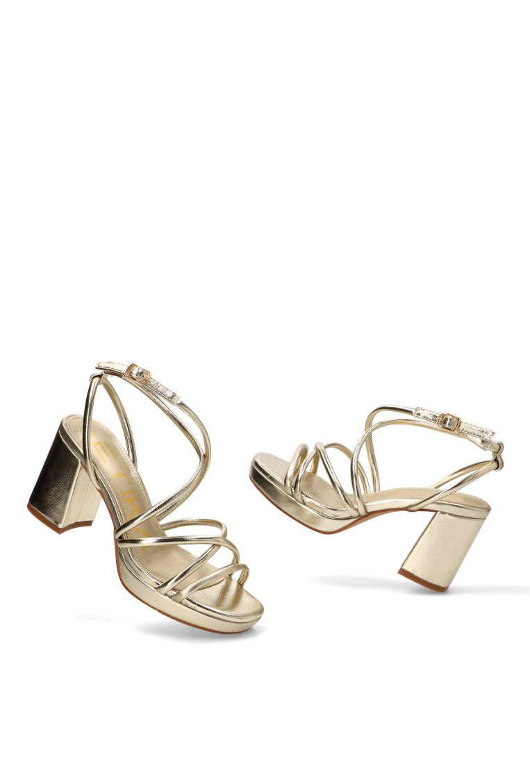 SANDALIA TACoN TIRAS MURADA 01 90018 ETIKA MUJER ORO