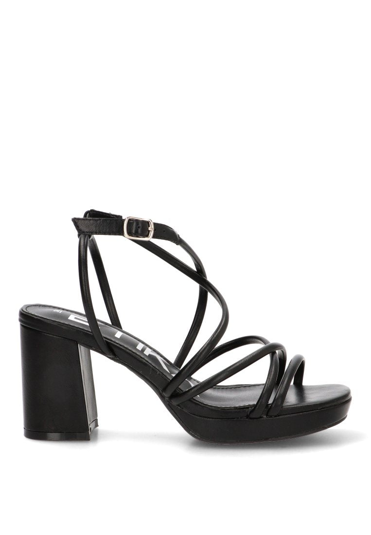 SANDALIA TACoN TIRAS MURADA 01 90018 ETIKA MUJER NEGRO