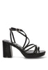 SANDALIA TACÓN TIRAS MURADA 01 90018, ETIKA MUJER, NEGRO Negro