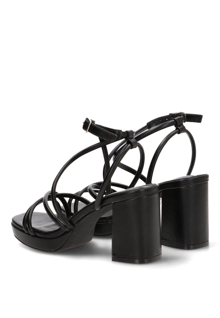 SANDALIA TACoN TIRAS MURADA 01 90018 ETIKA MUJER NEGRO