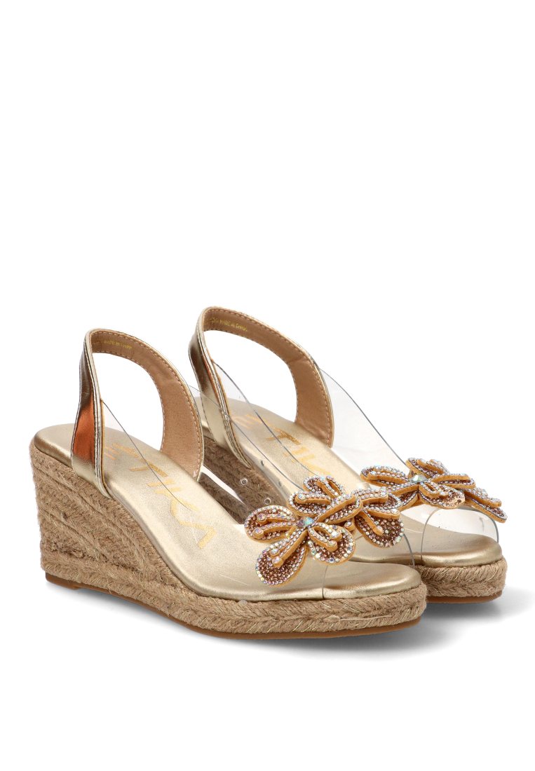 CUyA TRANSPARENTE CON FLOR LAUREL 20066 ETIKA MUJER ORO