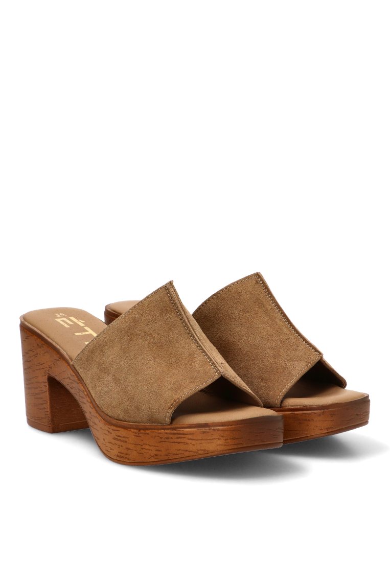 SANDALIA TACoN MADERA MUJER PARAGA 30039 ETIKA MUJER TAUPE
