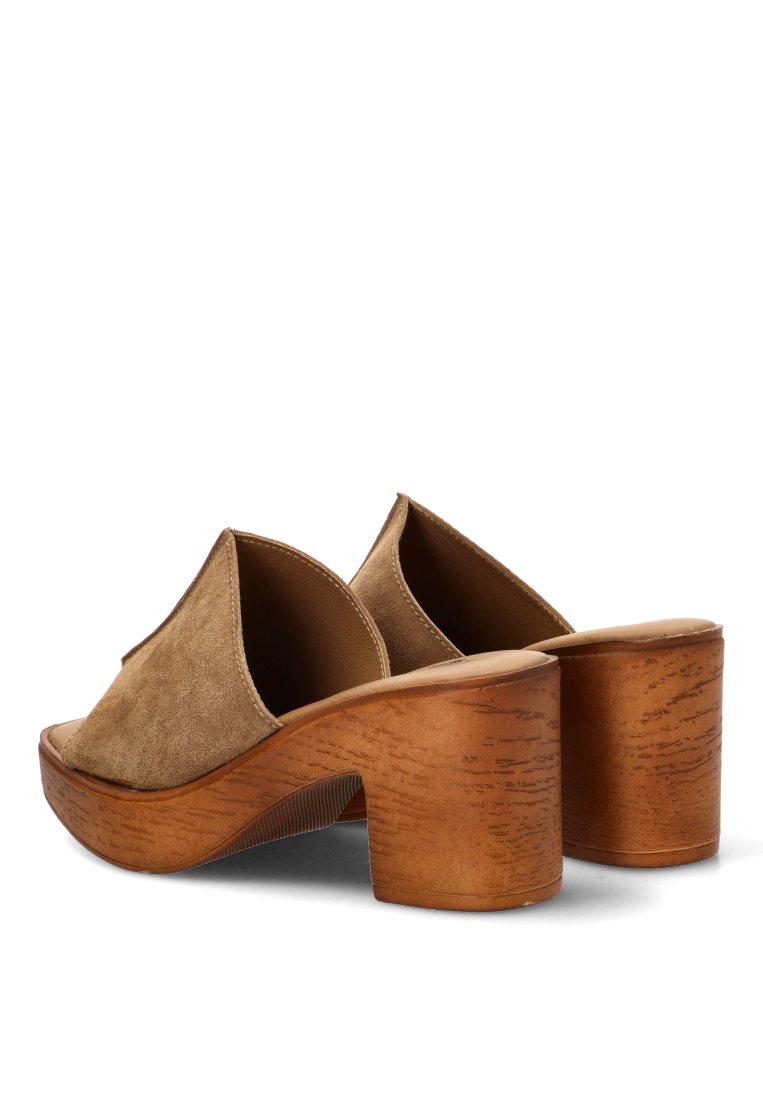 SANDALIA TACoN MADERA MUJER PARAGA 30039 ETIKA MUJER TAUPE