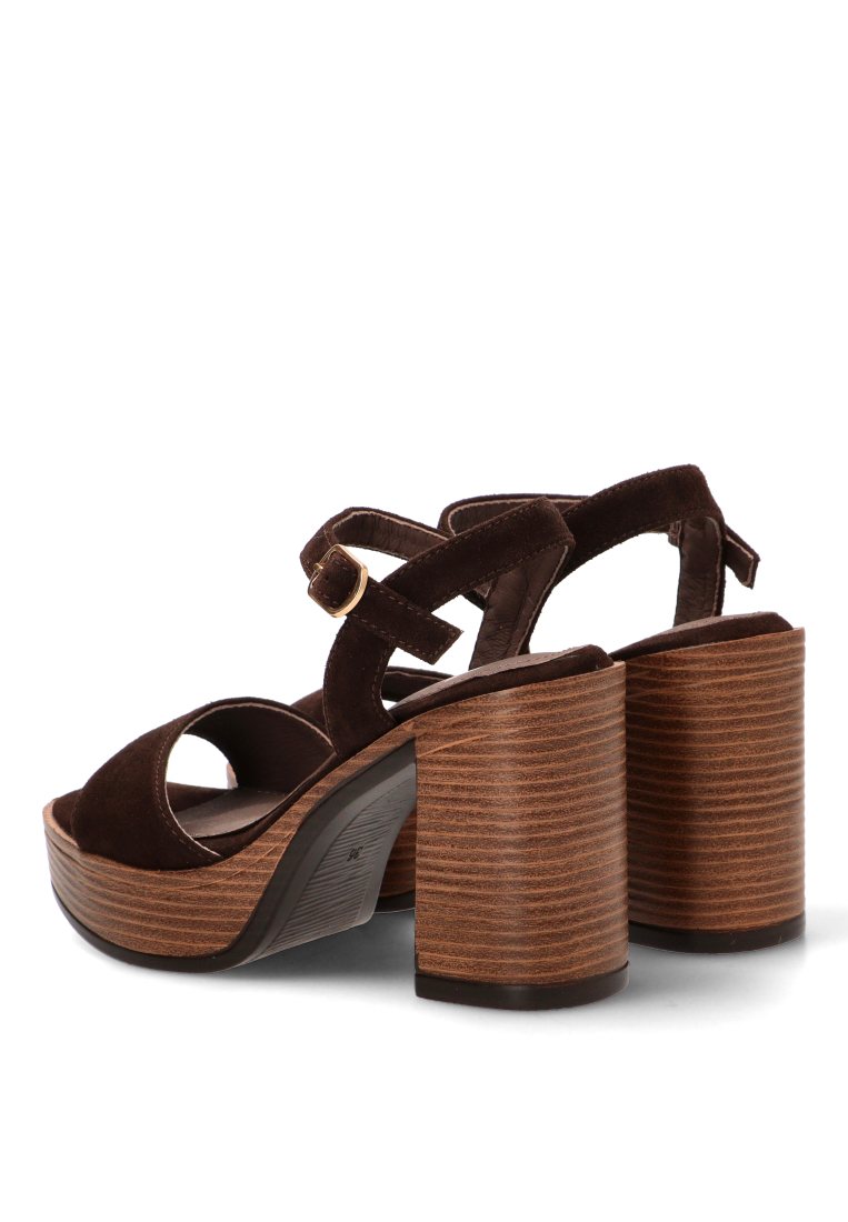 SANDALIA TACoN MADERA MUJER ELIA 30041 ETIKA MUJER CHOCOLATE