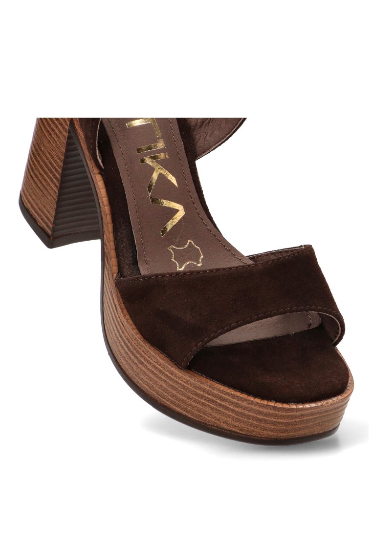 SANDALIA TACoN MADERA MUJER ELIA 30041 ETIKA MUJER CHOCOLATE