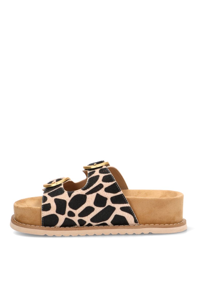 SANDALIA DOBLE SUELA HEBILLA HELADE 10171 ETIKA MUJER LEOPARDO