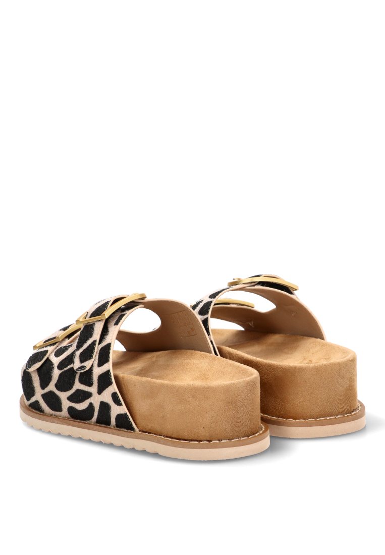 SANDALIA DOBLE SUELA HEBILLA HELADE 10171 ETIKA MUJER LEOPARDO