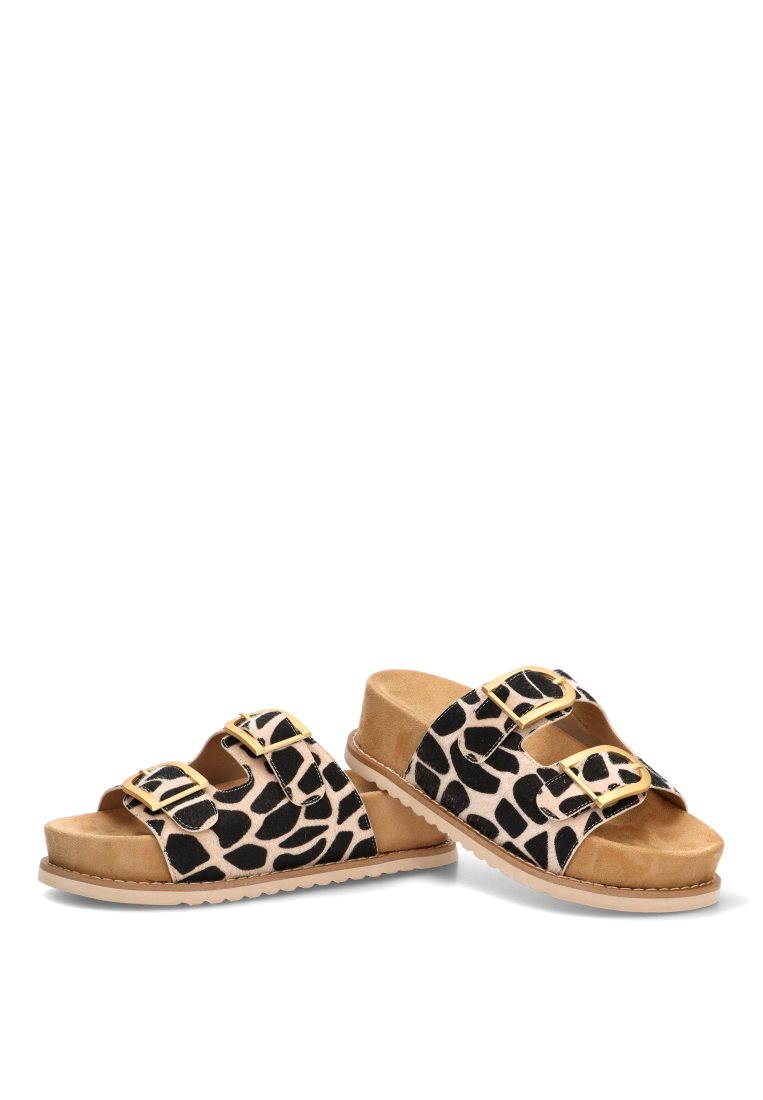 SANDALIA DOBLE SUELA HEBILLA HELADE 10171 ETIKA MUJER LEOPARDO