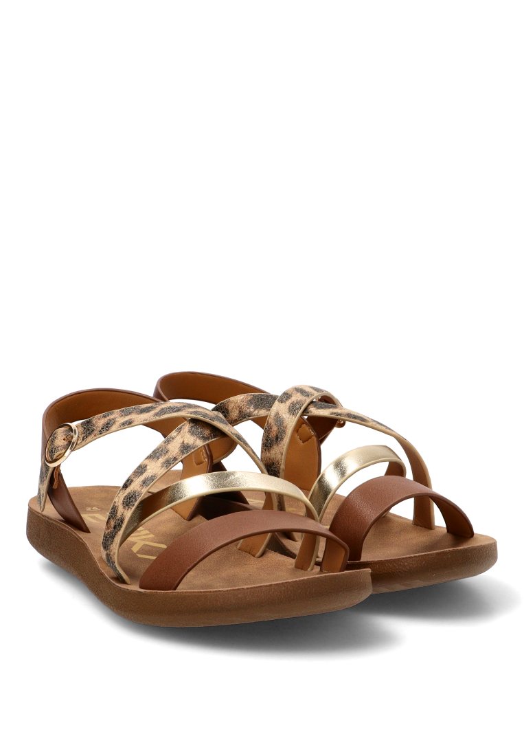 SANDALIAS TIRAS MUJER DERAWAN 10129 ETIKA MUJER LEOPARDO