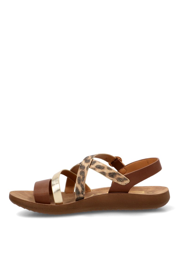 SANDALIAS TIRAS MUJER DERAWAN 10129 ETIKA MUJER LEOPARDO