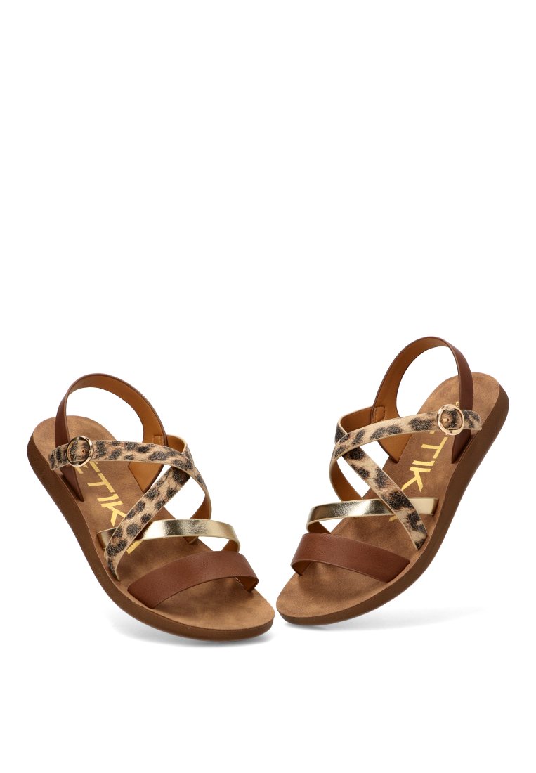 SANDALIAS TIRAS MUJER DERAWAN 10129 ETIKA MUJER LEOPARDO