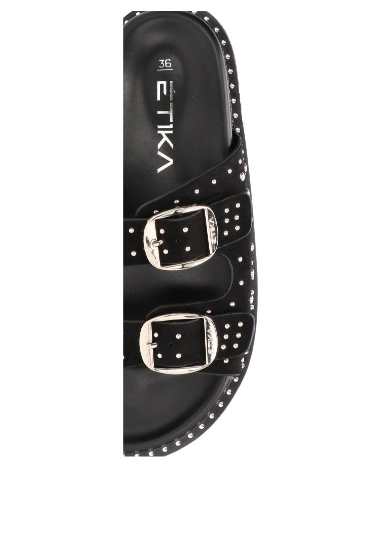 SANDALIA HEBILLA VUCCIRIA 01 10150 ETIKA MUJER NEGRO