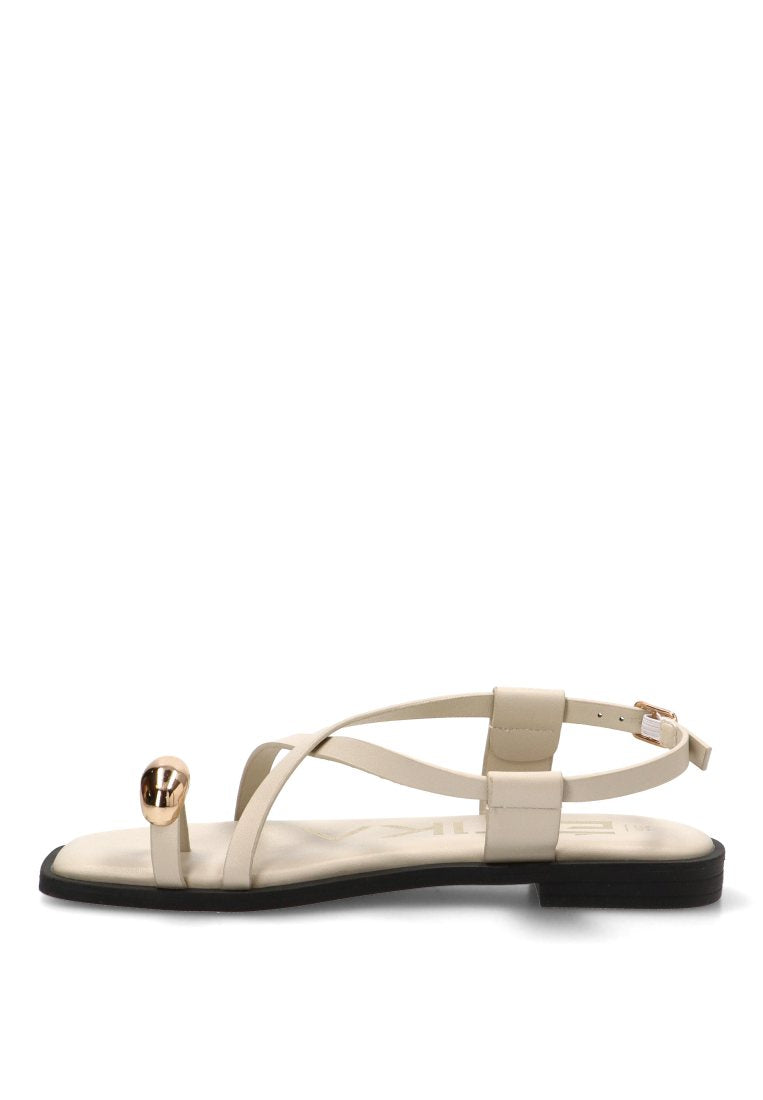 SANDALIAS APLIQUE DORADO MARINAPICCOLA 10099 ETIKA MUJER HIELO