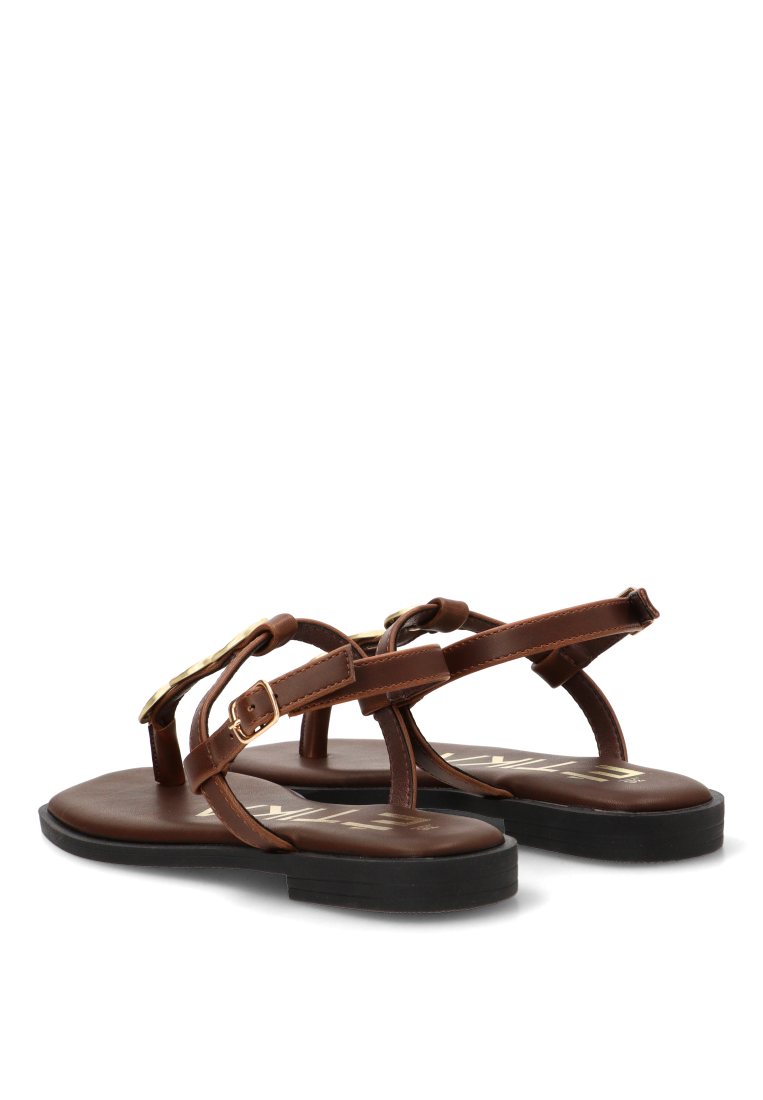 SANDALIA DEDO CHOCOLATE CEFALu 10100 ETIKA MUJER CHOCOLATE