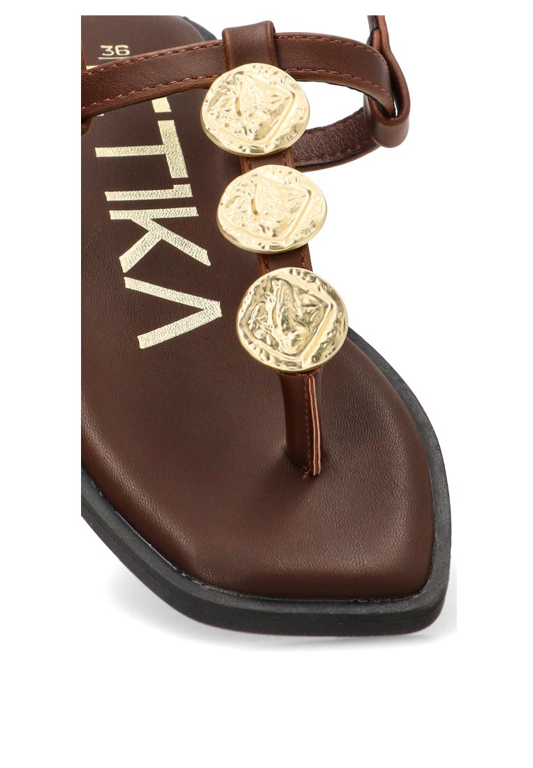SANDALIA DEDO CHOCOLATE CEFALu 10100 ETIKA MUJER CHOCOLATE
