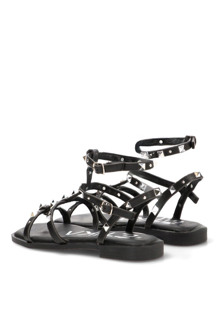 SANDALIAS TACHUELAS NEGRA BALLARo 10141 ETIKA MUJER NEGRO