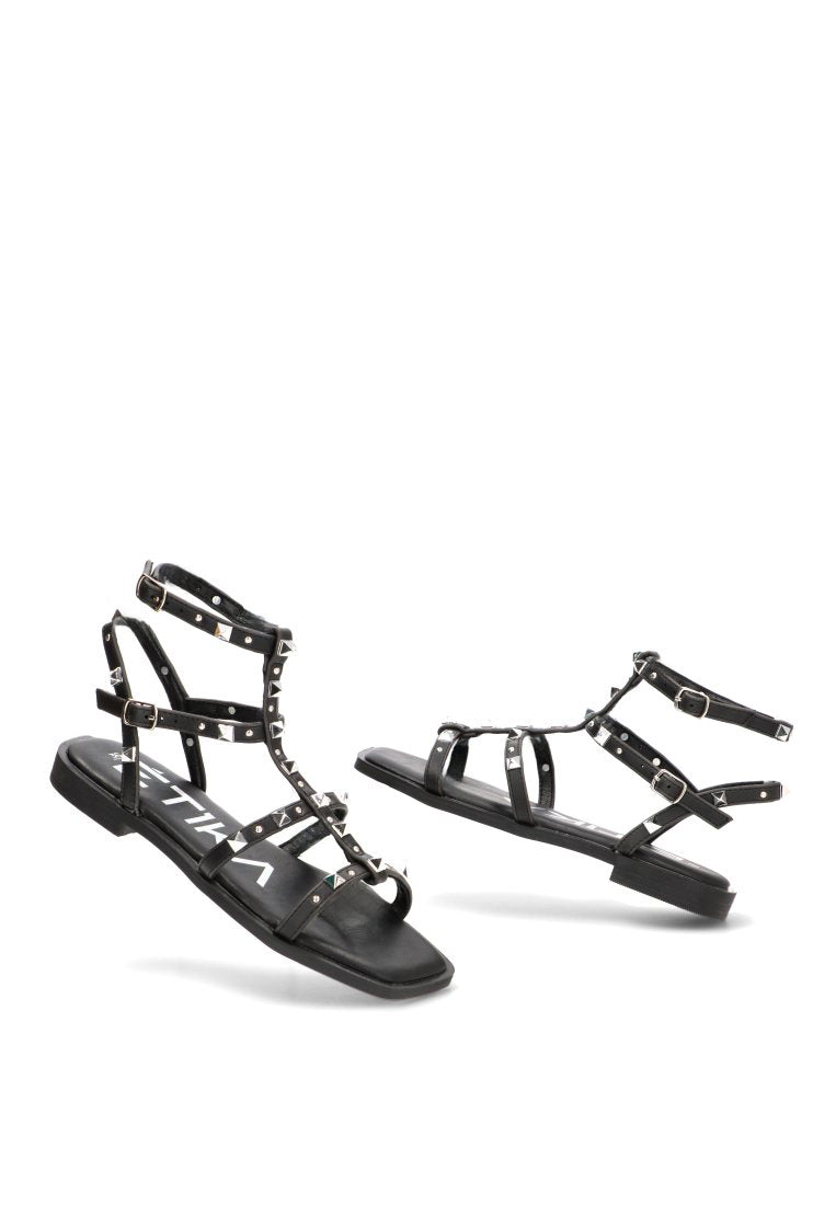 SANDALIAS TACHUELAS NEGRA BALLARo 10141 ETIKA MUJER NEGRO