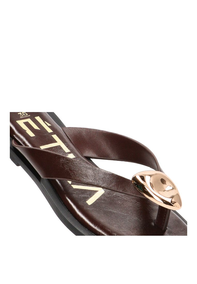 CHANCLA DEDO PALERMO 10108 ETIKA MUJER CHOCOLATE