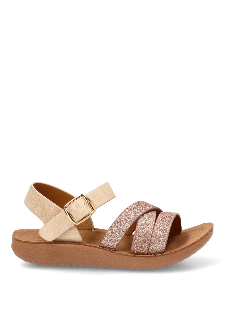 SANDALIA NIyA TIRAS MERCHIA 13736 ETIKA NIyA ORO ROSA