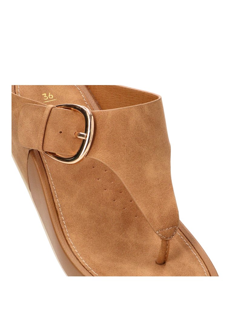 SANDALIA DE DEDO CONFORT HEBILLA SEASIDE 01 10088 ARMONY MUJER CAMEL