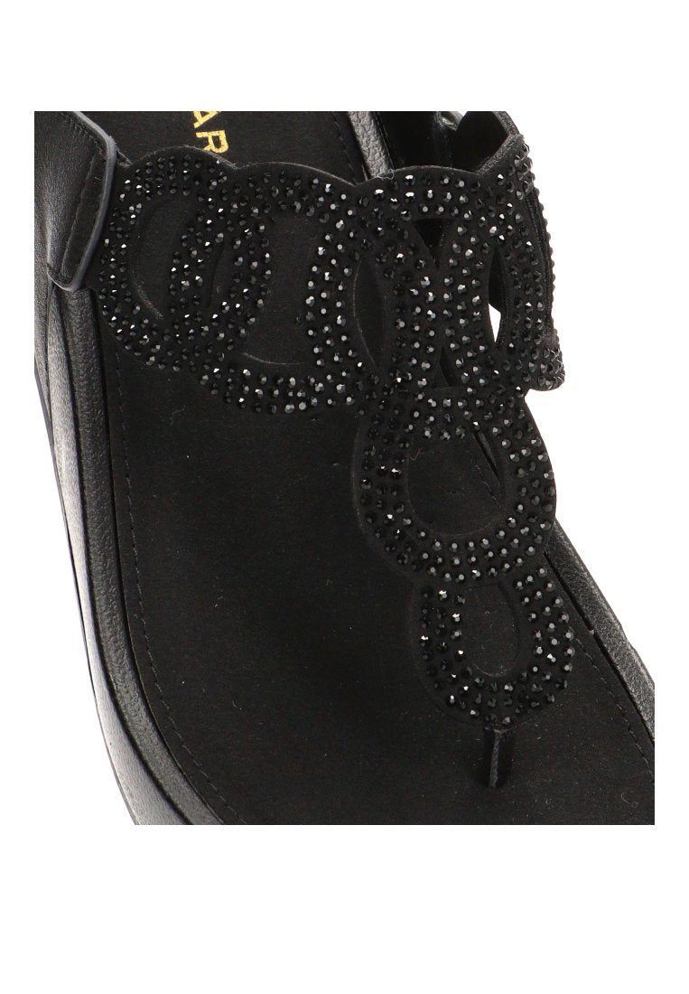 SANDALIA DE DECO CONFORT BRILLO SEASIDE 10087 ARMONY NEGRO