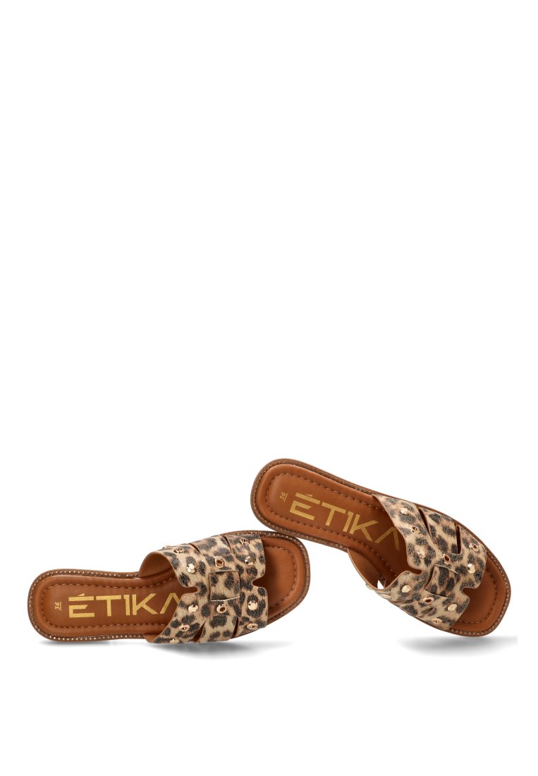 SANDALIAS DE PALA TACHUELAS ANACAPRI ETIKA MUJER LEOPARDO