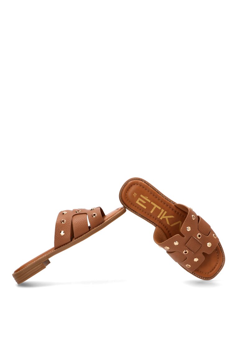 SANDALIA DE PALA TACHUELAS ANACAPRI 10162 ETIKA MUJER CAMEL