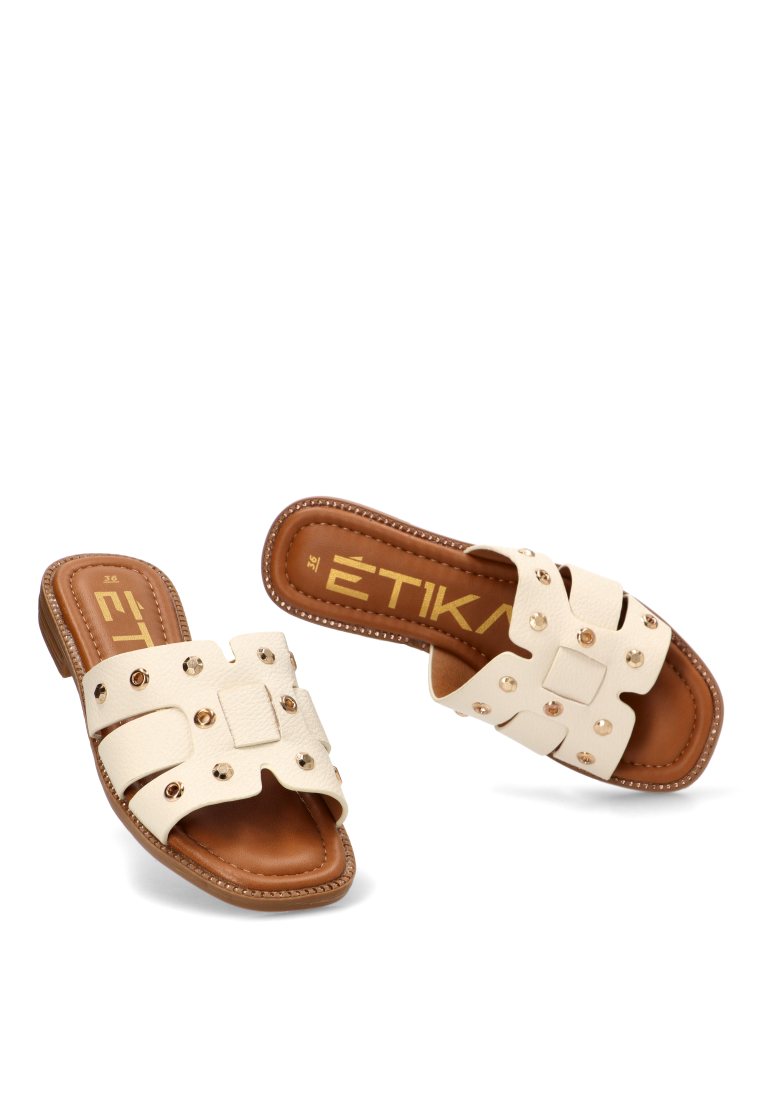 SANDALIA DE PALA TACHUELAS ANACAPRI 10162 ETIKA MUJER BLANCO