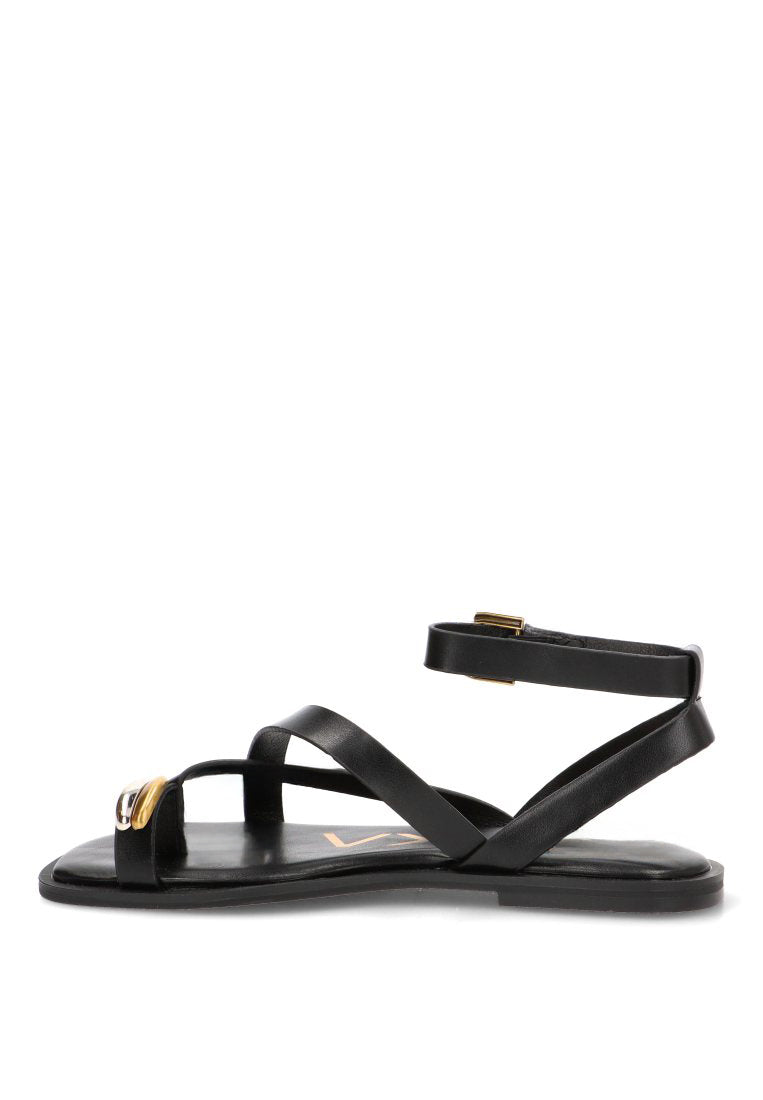 SANDALIA TIRAS ELIA 10174 ETIKA MUJER NEGRO